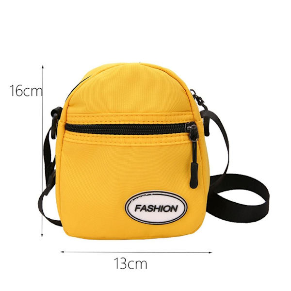Handväska Canvas Dragkedja GUL yellow