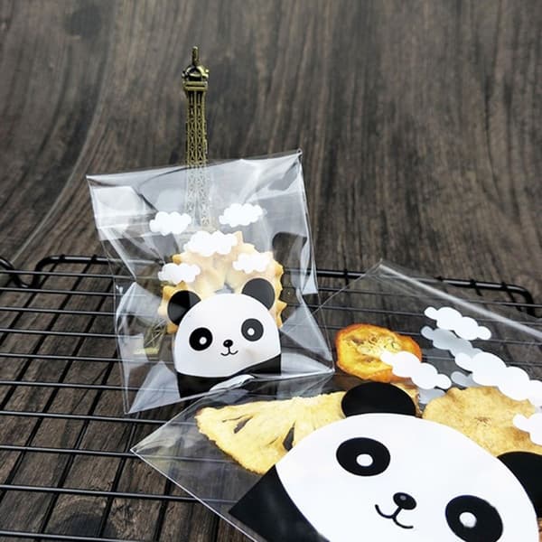 100st Godispåse Plastkakficka Panda 7X7CM 7x7cm