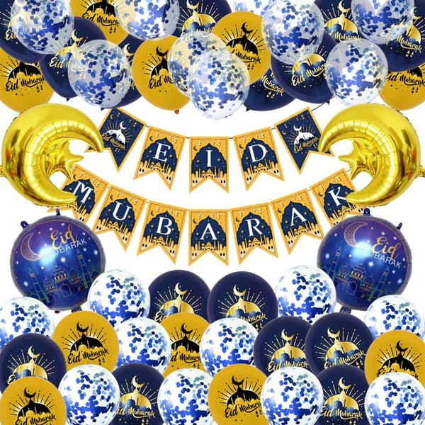 EID Mubarak Ballongbanderoll