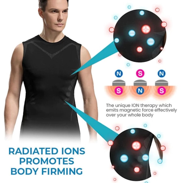 Ionic Shaping Vest Sports Hudtætte Veste GRÅ XL grey XL