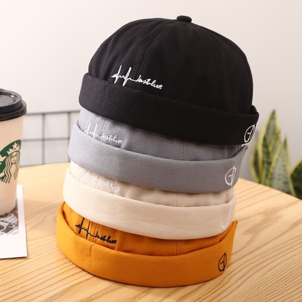 Bomull Docker Cap Beanie Hats KAFFE COFFEE