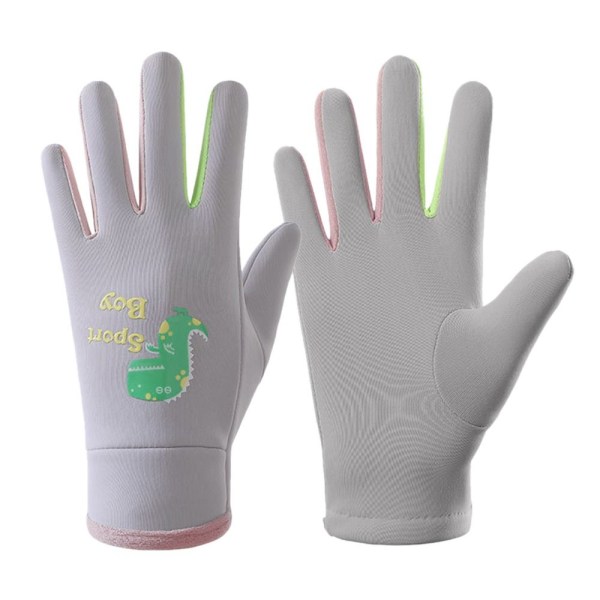 Full Finger Gloves Lasten Hiihtohanskat VALEANHARMAA L light gray L