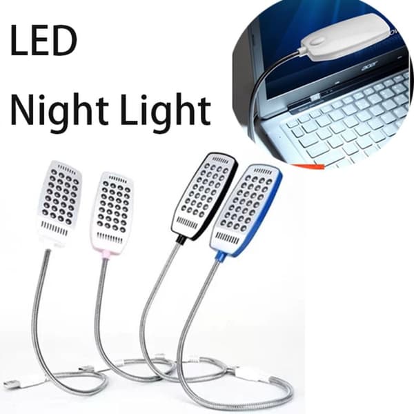 LED-lukulamppu USB kirjan valo MUSTA Black