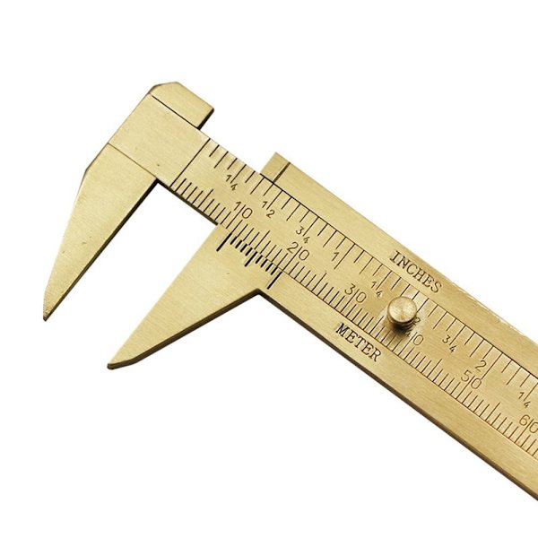 Vernier Caliper Glidemåler i messing DOBBEL SKALA DOBBEL SKALA Double Scale