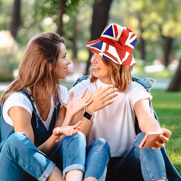 Vendbar bøttehatt britiske hatter 1 1 1