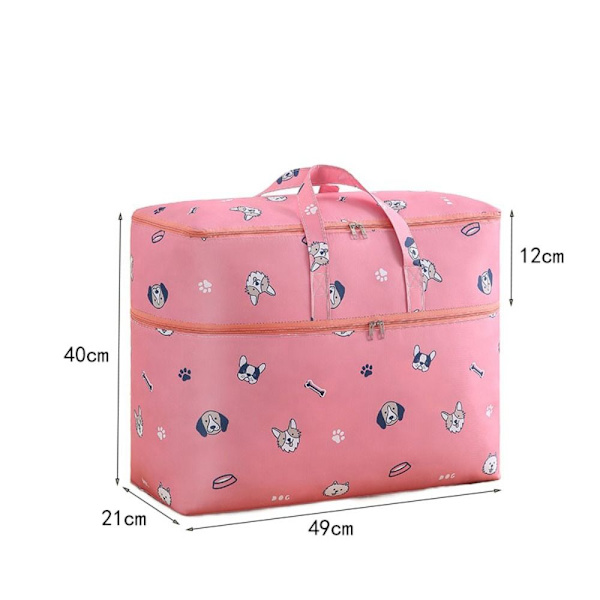 Peittojen säilytyspussi Vaatteiden säilytyslaukku ROUNAKSI 49X21X40CM pink 49x21x40cm