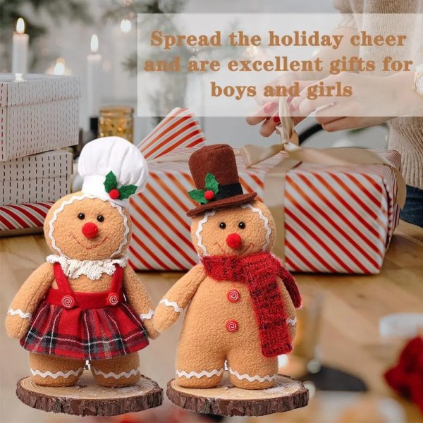Pepparkaksman Doll Jul Plysch Leg Dolls POJKE POJKE Boy