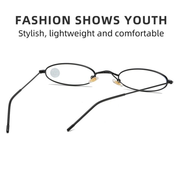 Anti-blått lys lesebriller Firkantede briller GULL STYRKE Gold Strength 200