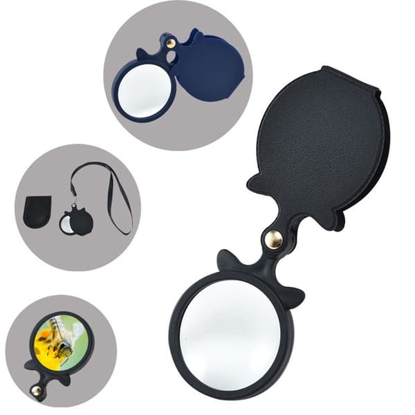 Foldelup Forstørrelsesglas SORT Black