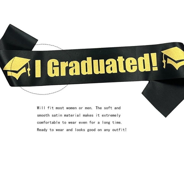 2023 Graduation Sash Graduated Satin GULL Gold