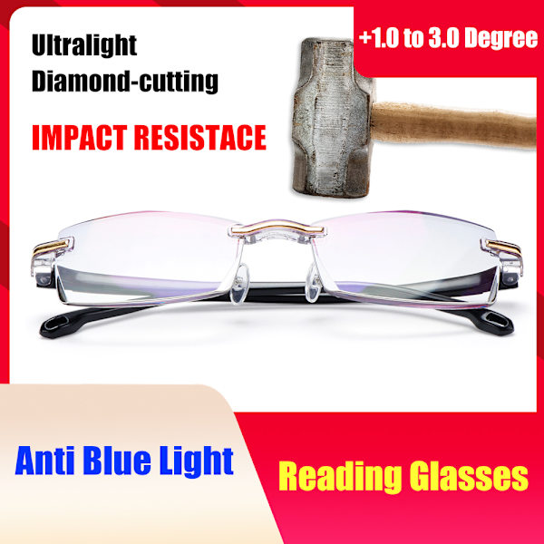 Läsglasögon Anti Blue Light BRUN STYRKA 1,50 brown Strength 1.50