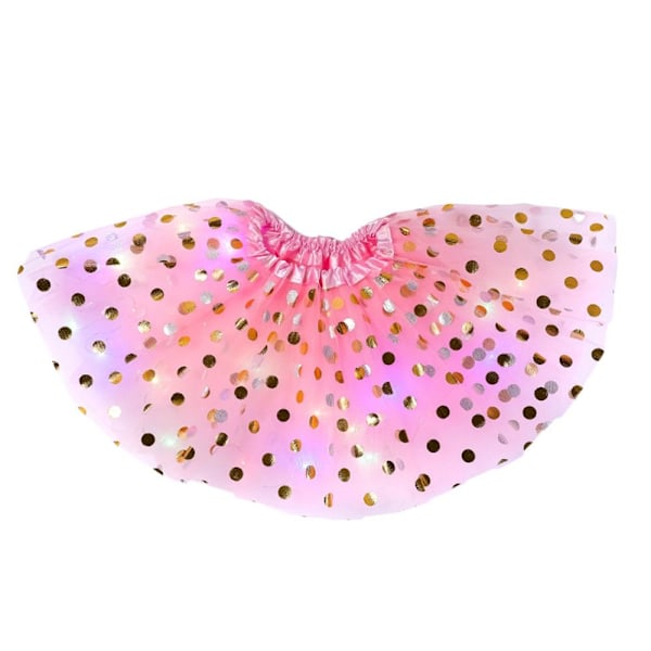 LED Tutu Kjol Dance Pettiskirt ROSA Pink