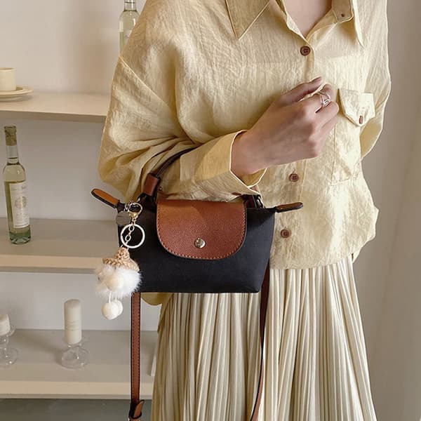 Modeväska Nylon Dumplings Bag Single Shoulder Crossbody-väskor pink