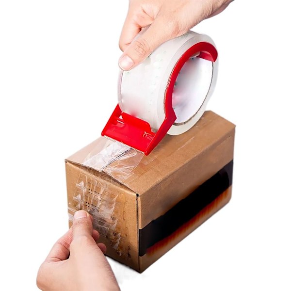 Selvklæbende tape dispenser Tape Cutter Simple Box Forseglingsmaskine Random Color