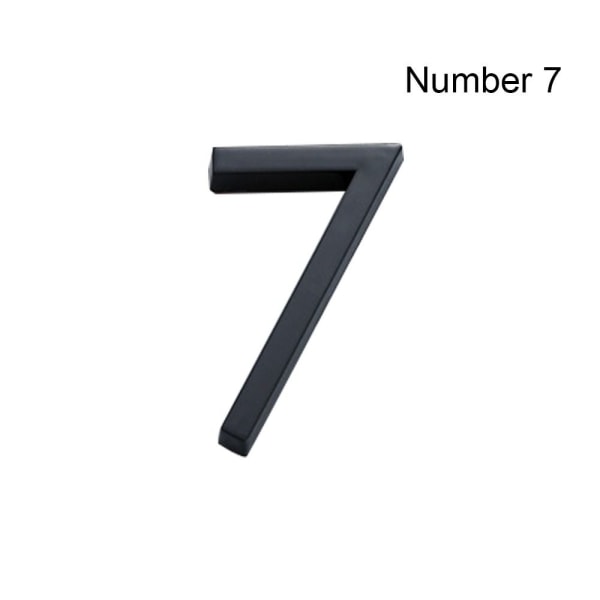 4 tommer/10 cm døretiket Nummermærke NUMMER 7 NUMMER 7 Number 7