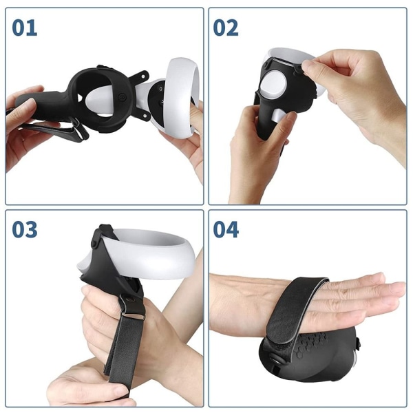 VR Controller Grip VR Grip Cover SVART black