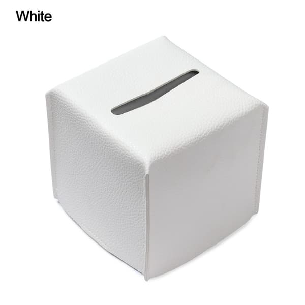 2 Stk PU Læder Tissue Box Holder GRÅ Grey