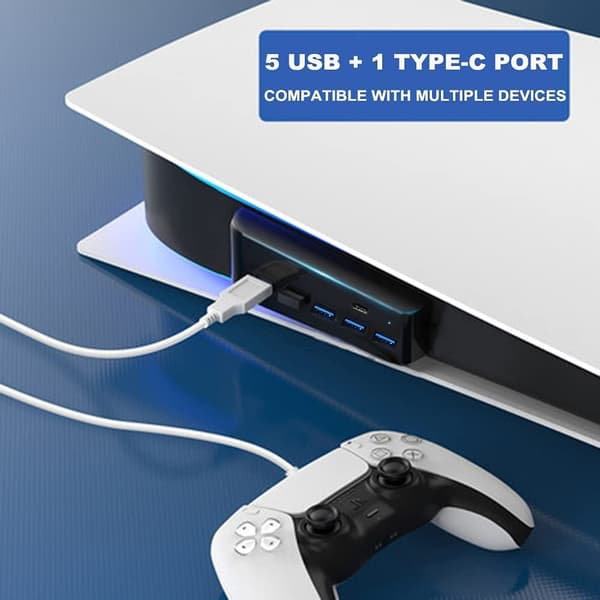 USB Hub Laddare VIT White