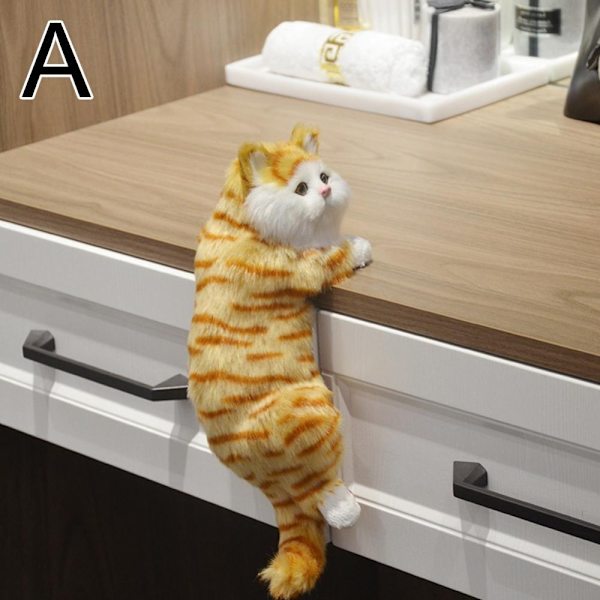Simulering Katt Hengende Ornamenter Realistisk Dukke Dyr A