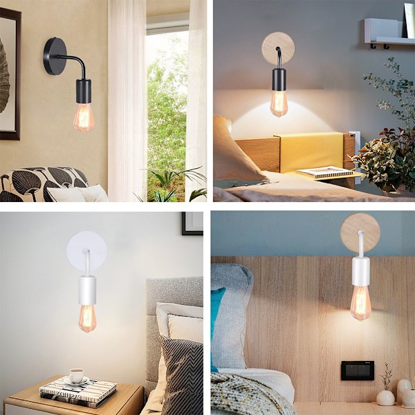 Vegglampe Nattbordslampe TRE HVIT TRE HVIT Wood White