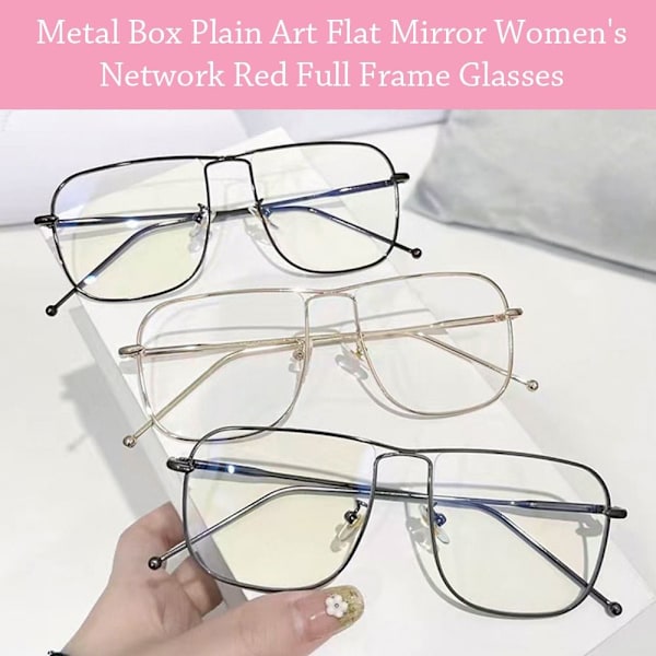 Anti-Blue Light Glasses Neliömäiset silmälasit HOPEAA Silver