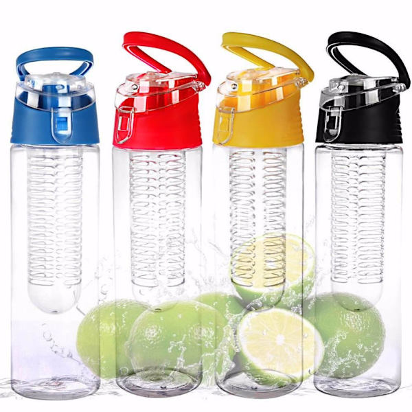 Vandflaske Frugt Infuser Flasker SORT black