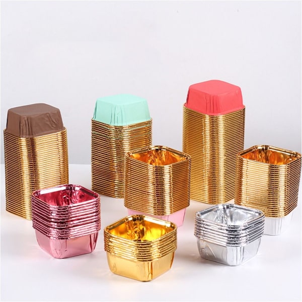 50 STK Aluminiumsfolie Blikkopp Dessertkopper C C C