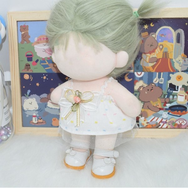 20 cm dukkeklær Blonde pannebånd kjole dress 1 1 1