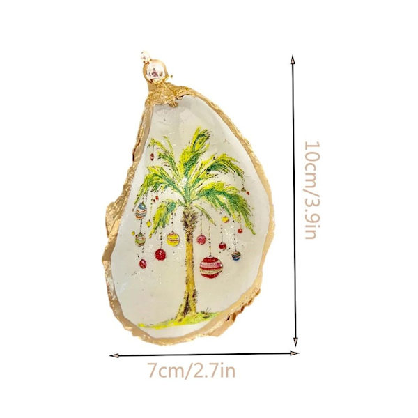 Oyster Shell Art Ornament Julehengende anheng B B B