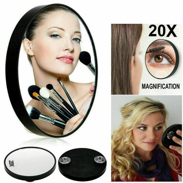 Makeup Spejl 10/20/30x Forstørrelsesspejl SORT 30X 30X black 30X-30X