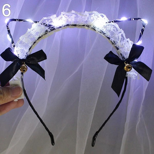 LED Feather Wreath Crown Pandebånd 6 6 6