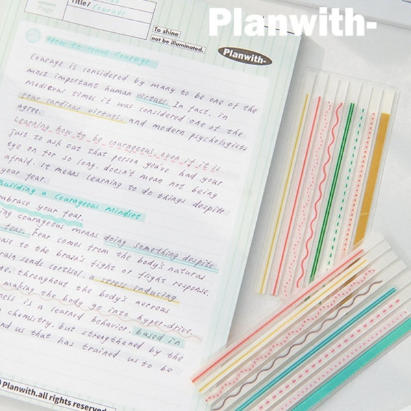 Highlighter Strips Highlighter Tape Memo Pad