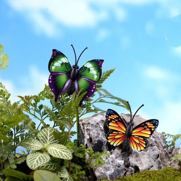 10st/ set Simulation Butterfly Miniatures Insekter Model Garden 10pcs