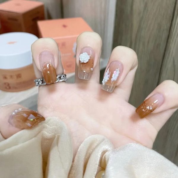 24 kpl Fake Nails pitkät ranskalaiset Z611 Z611 Z611