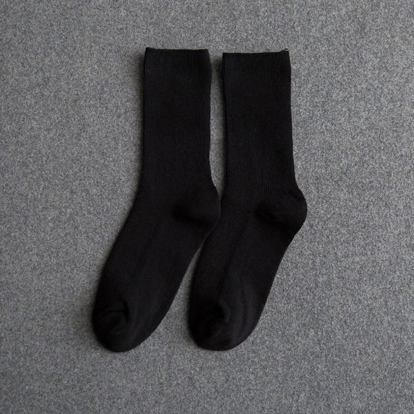 Medium Tube Socks Harajuku Pile Socks SVART black