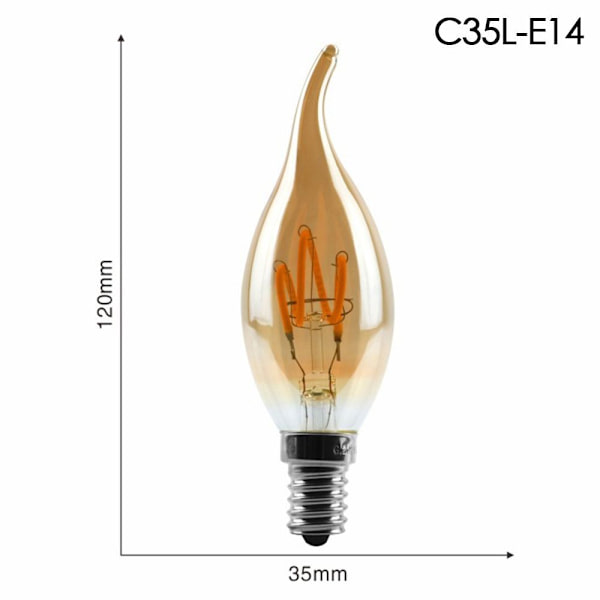 Vintage retropolttimofilamentti C35L-E14 C35L-E14 C35L-E14