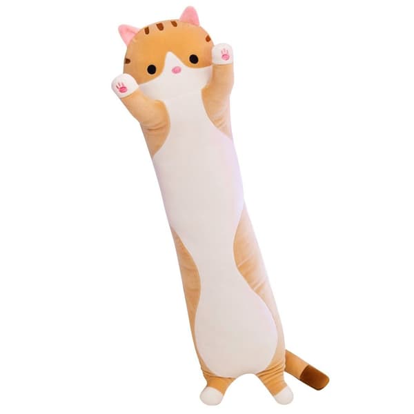 Lang Kat Pude Sovende Puder BRUN 90CM Brown 90cm