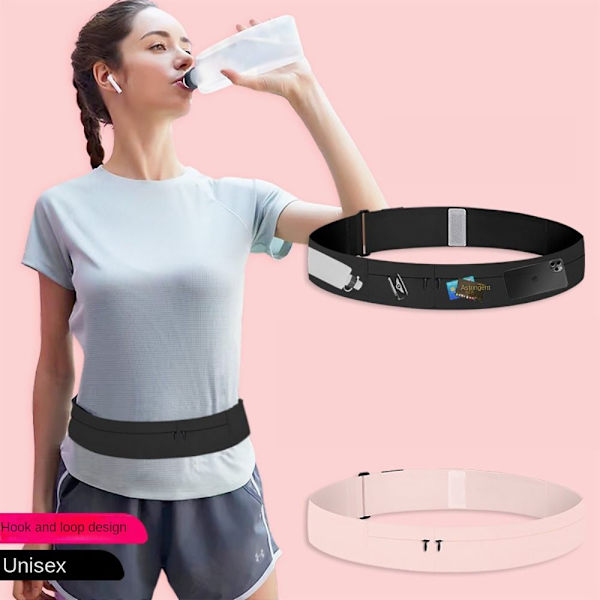Slim Running Belt Running Fanny Pack SORT LILLE UDEN FLASKE BLACK SMALLwithout bottle-without bottle
