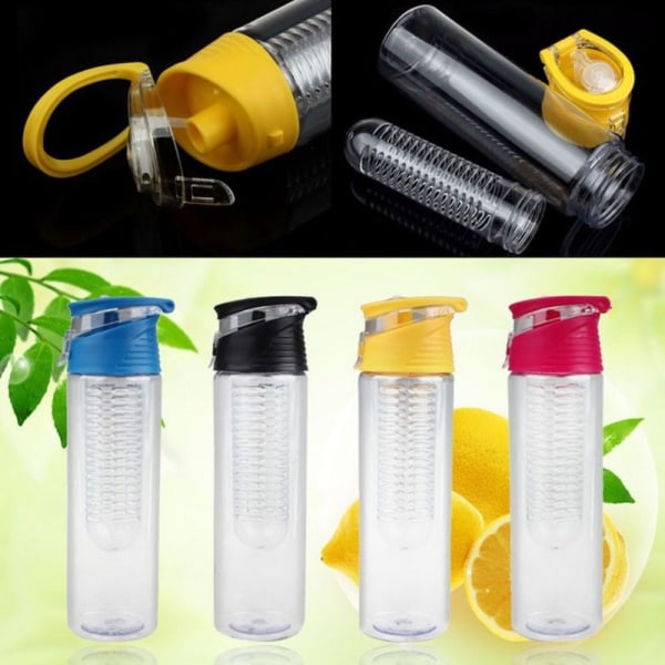 Vandflaske Frugt Infuser Flasker SORT black