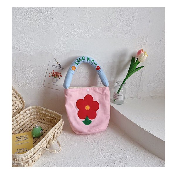 Skulderveske Barneveske ROSA BLOMST BLOMST Pink Flower-Flower