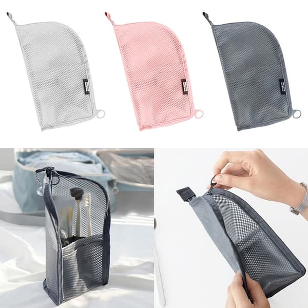 Makeup Brush Bag Kosmetikkveske HVIT White