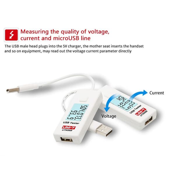 USB Tester Energimonitor Spændingsstrømdetektor