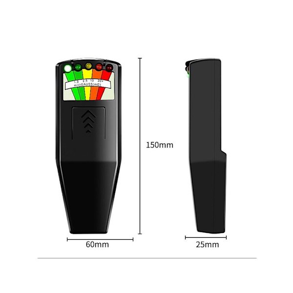 LED EMF Meter Strålingsdetektor Meter EMF Detektor