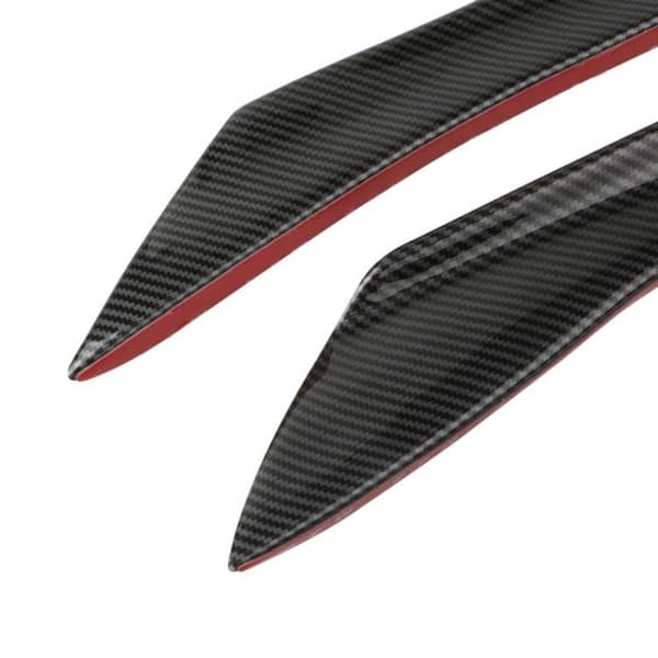 Bil Front Bumper Canards Splitters Bilspoiler SORT SORT Black