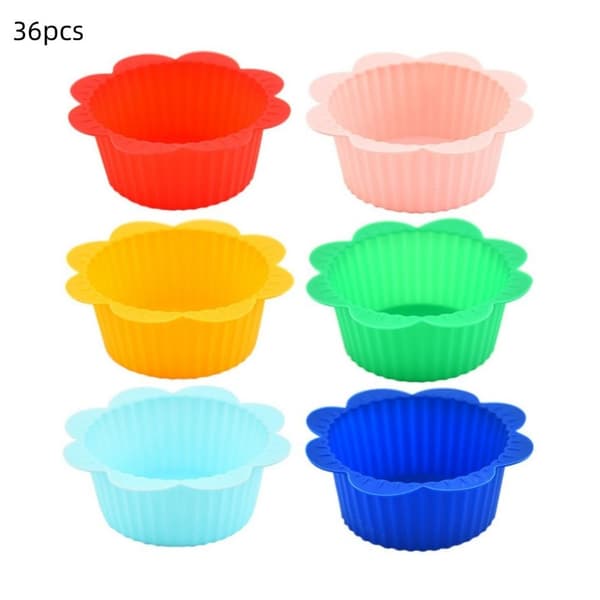 36 stk. silikone muffinsforme med flapper, cupcakeforme til bagning 36pcs
