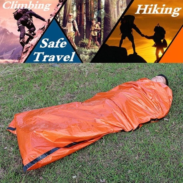 Sovsäck Utomhus Nödtäcke Thermal Håll dig varm ORANGE Orange 0.92X2m-Sleeing Bag