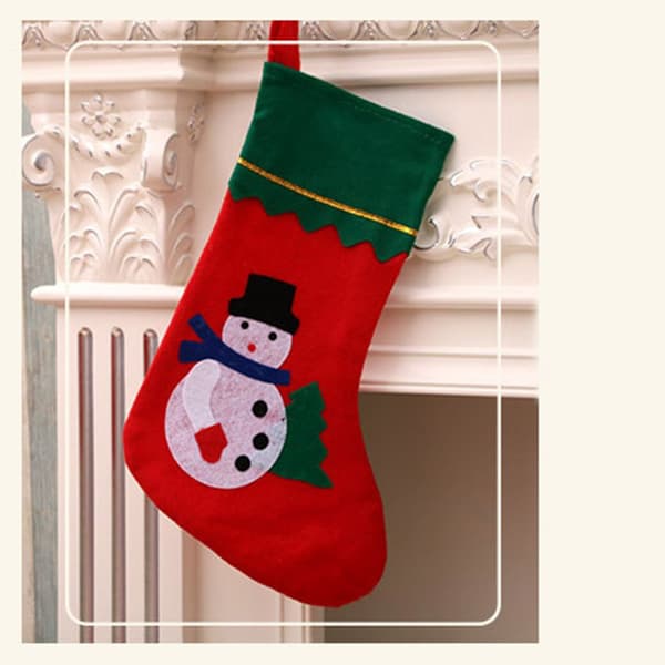 4 st Julstrumpa Dekoration Socka VIT white