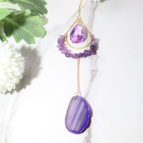 Sun Catchers Natural Moon Akaatti PURPURA purple