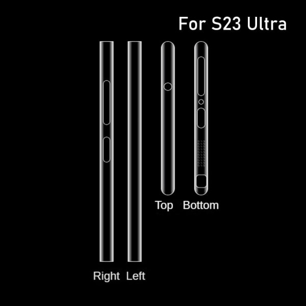 2stk Rammefilm Sidebeskytter FOR S23 ULTRA FOR S23 ULTRA For S23 Ultra