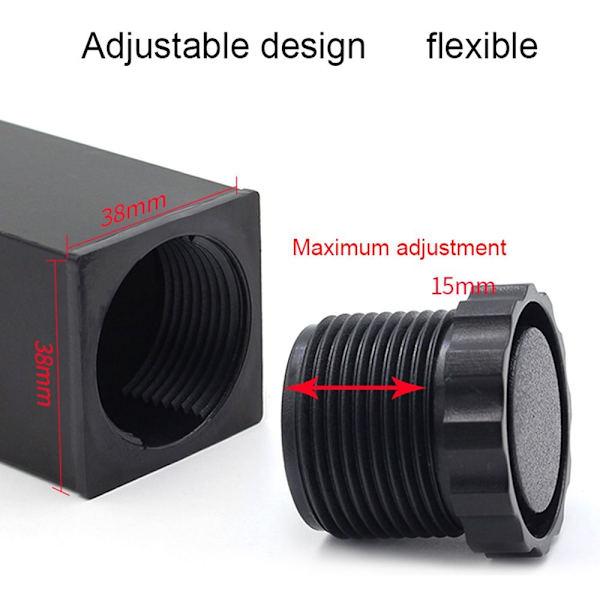 Huonekalut Pyörät Jalat MUSTA 8cm Black 8cm